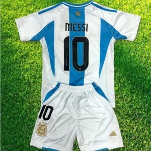 Messi Youth Adidas Soccer Jersey Kids Kit Jersey+ Shorts (MEDIUM) (26)